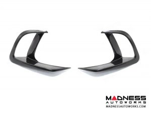 Alfa Romeo Stelvio Carbon Fiber Front Bumper Flaps - Quadrifoglio